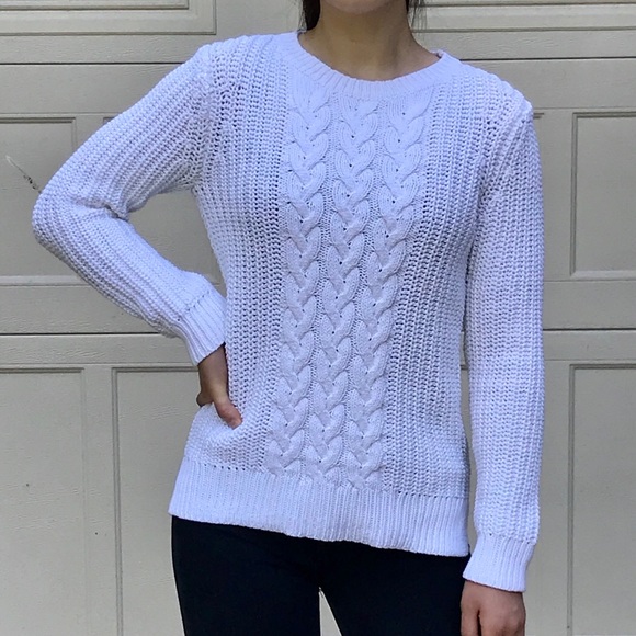 Chunky white KNIT SWEATER - Picture 2 of 4